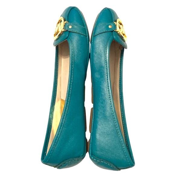 Michael Kors Womens Shoes Green Fulton Moccasins Flats 7 Leather Upper Slip On - Picture 7 of 15